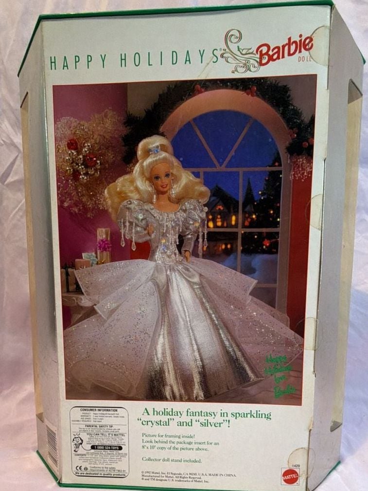 Mattel Happy Holidays Special Edition Barbie Doll 1992 2