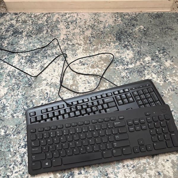2 Full-Size Wired USB Keyboards — Dell + HP — Tested