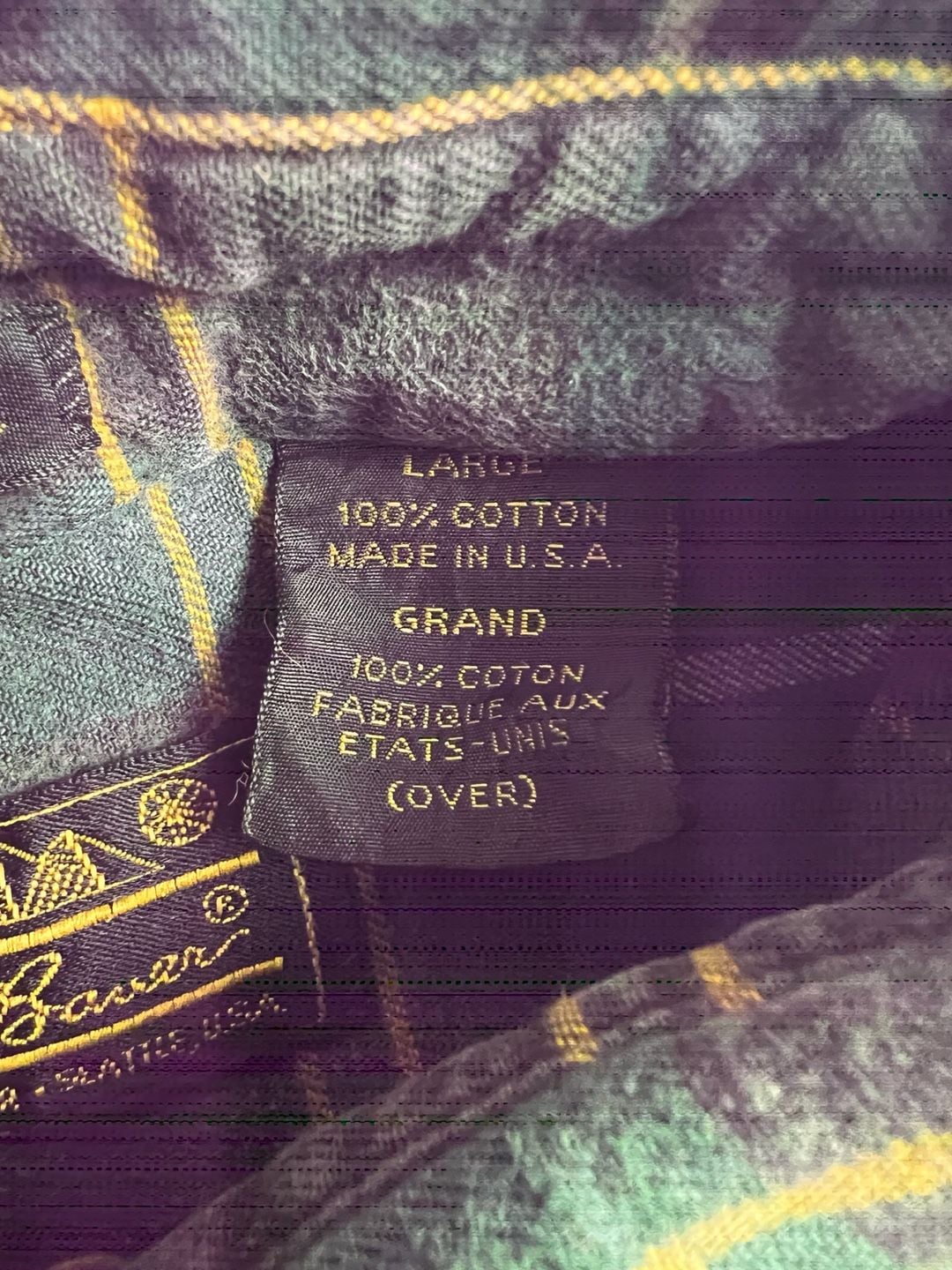 Eddie Bauer McKinley Cloth Flannel Shirt Large Green 7