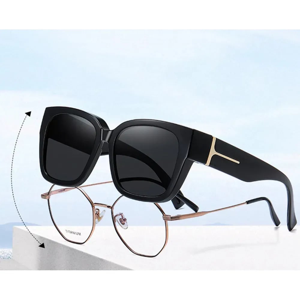 Oversized Fit Over Sunglasses Black Frame 2