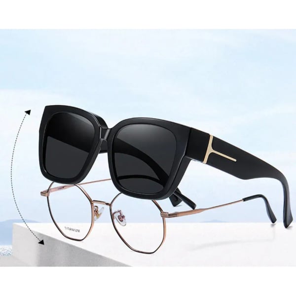 Oversized Fit Over Sunglasses Black Frame