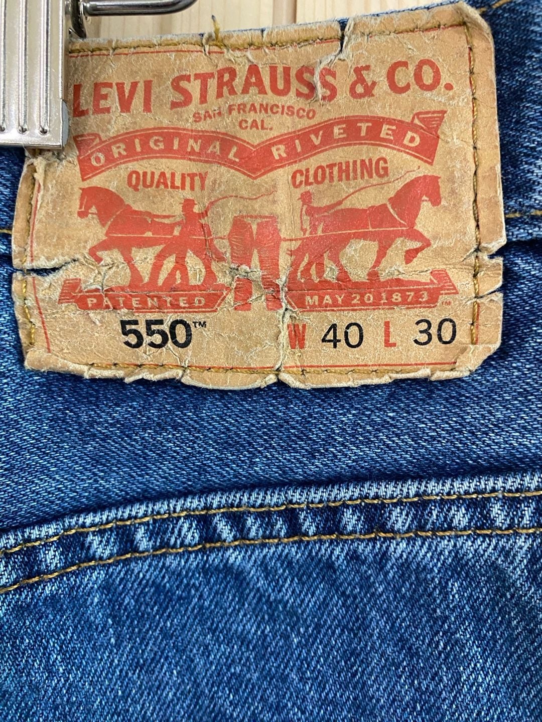 Levi's 550 Relaxed Fit Jeans Size 40x30 Blue Denim 6