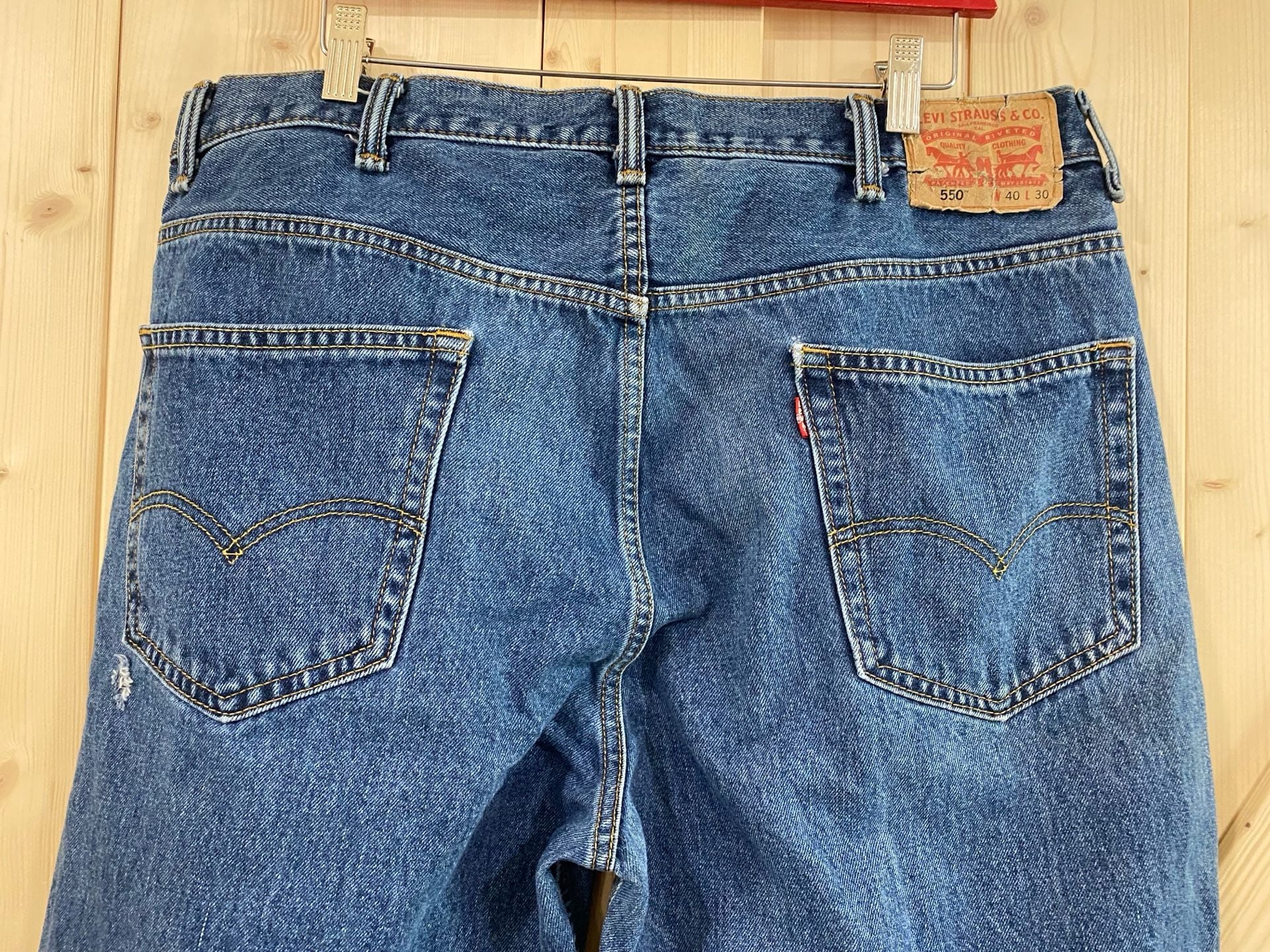 Levi's 550 Relaxed Fit Jeans Size 40x30 Blue Denim 9