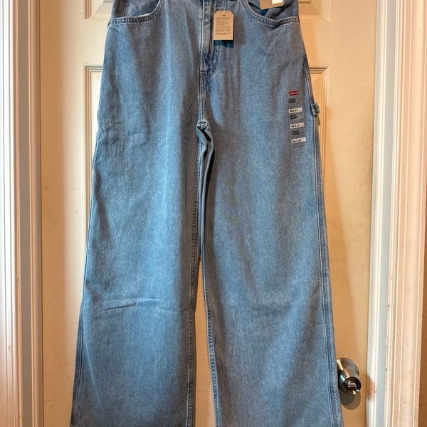 NWT Levi's Cinch Baggy Size 28x31 Light Wash Carpenter Jeans