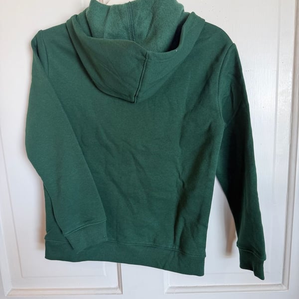 Child’s Cat & Jack Zip Up Hoodie Size 6/7 Dark Green Fleece