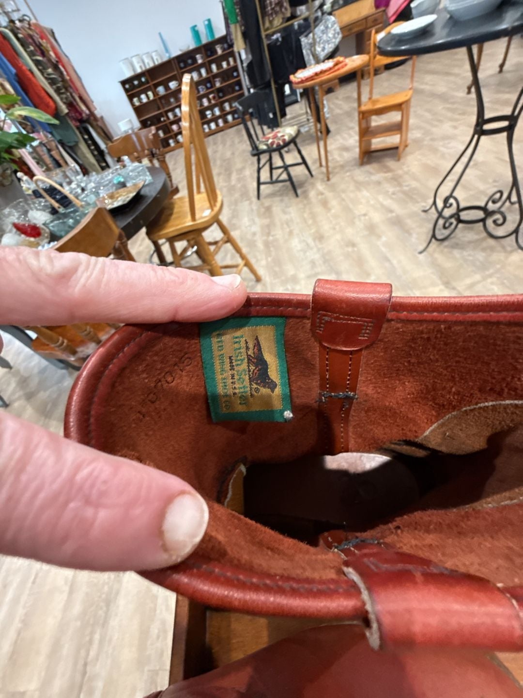 Vintage Red Wing Irish Setter Pecos Boots Red Leather Wedge Sole 5