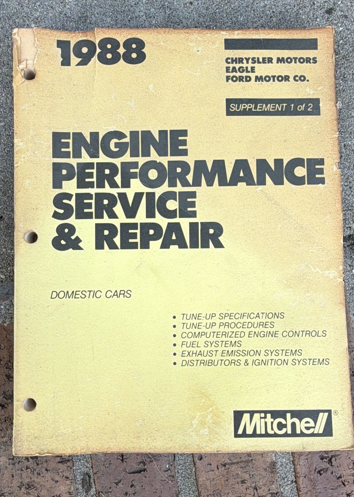 1988 Mitchell Engine Performance Service & Repair Manual 1