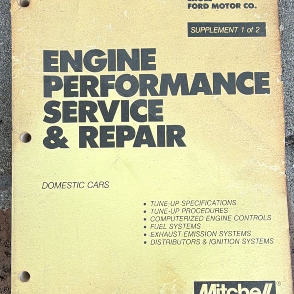 1988 Mitchell Engine Performance Service & Repair Manual