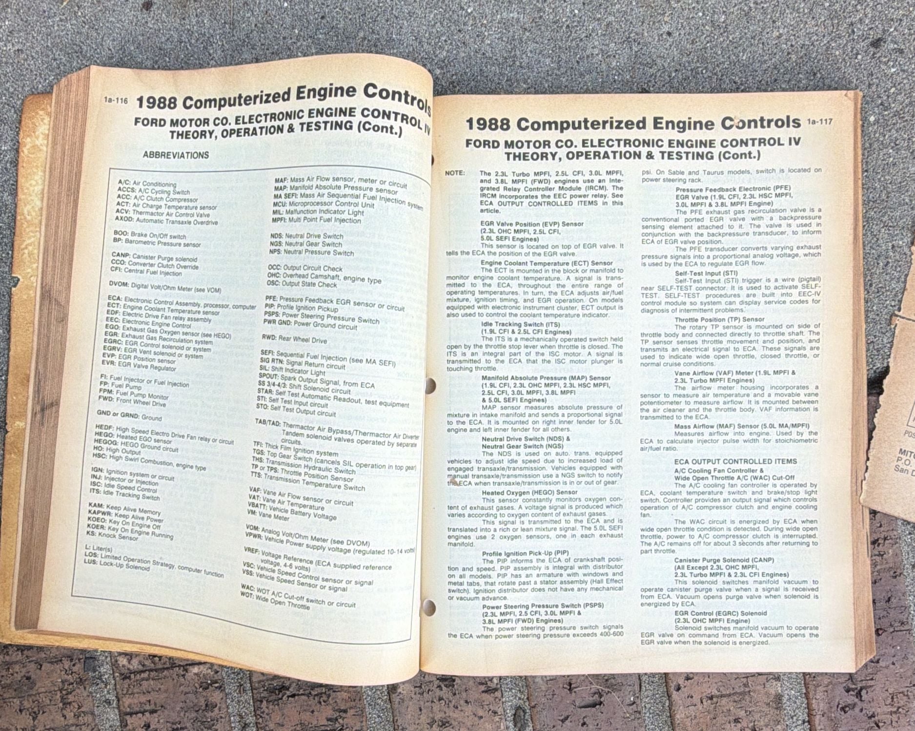 1988 Mitchell Engine Performance Service & Repair Manual 2