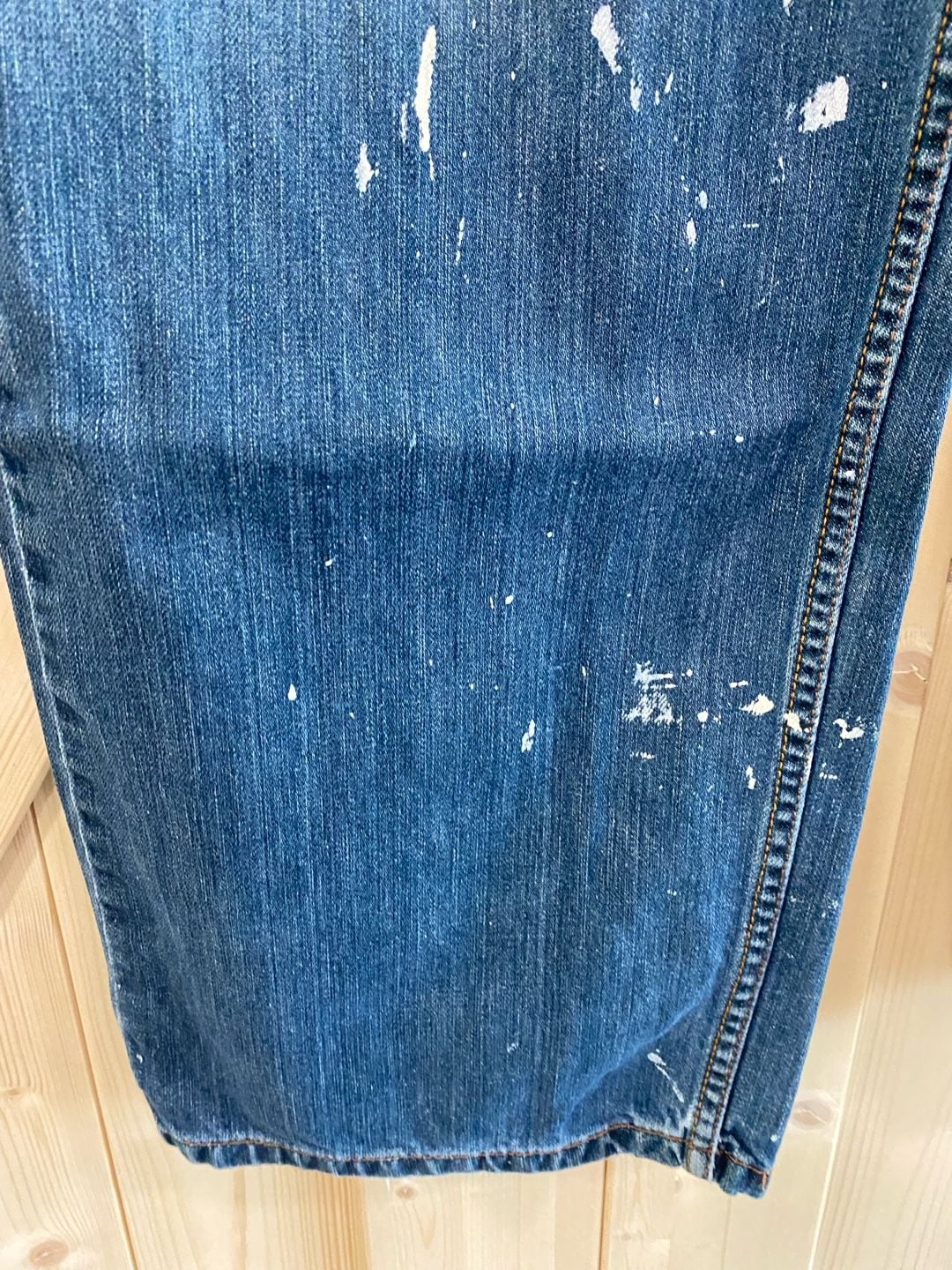 Levi's 560 Loose Straight Jeans Blue Paint Splatter Denim 34 x 36 3