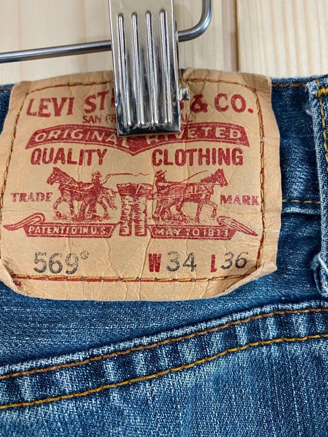 Levi's 560 Loose Straight Jeans Blue Paint Splatter Denim 34 x 36 7