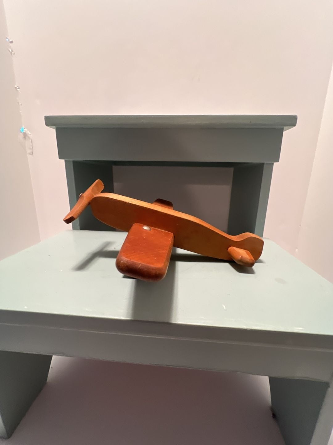 Handmade Wooden Toy Airplane Propeller Plane Rolling Toy 1