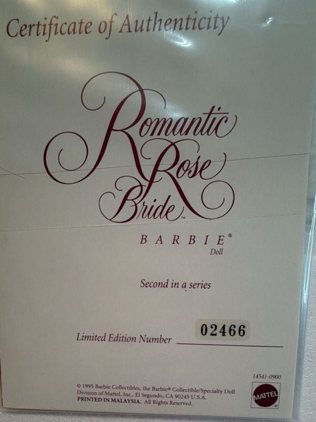 Mattel Romantic Rose Bride Barbie Doll Limited Edition 2