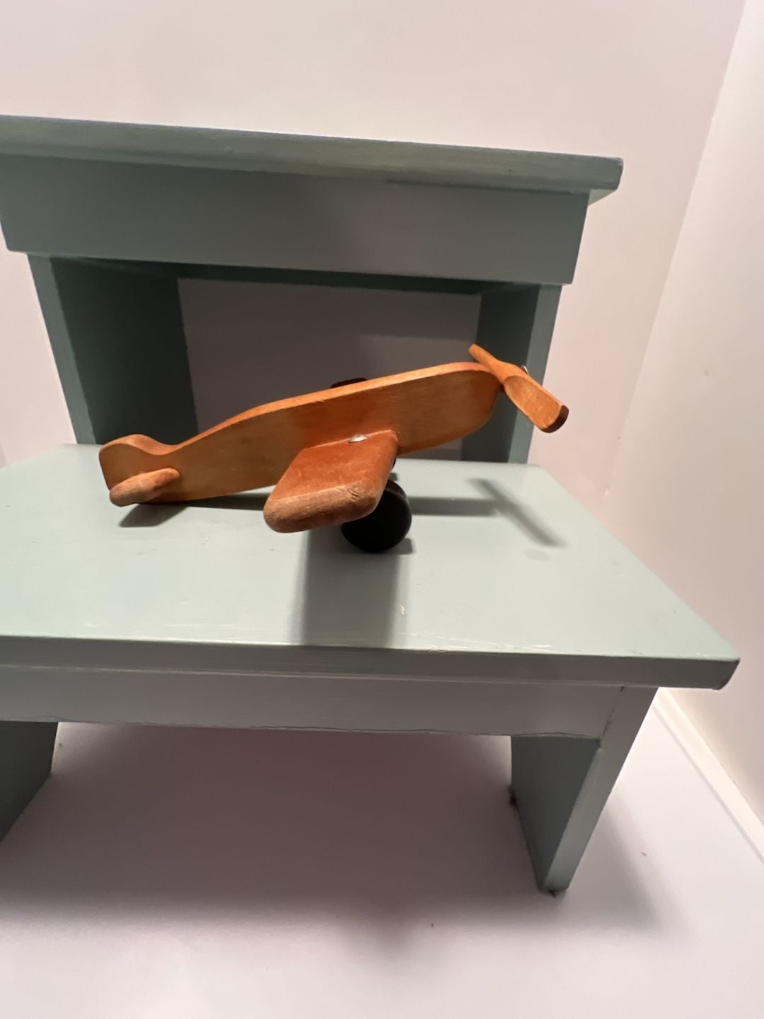 Handmade Wooden Toy Airplane Propeller Plane Rolling Toy 4