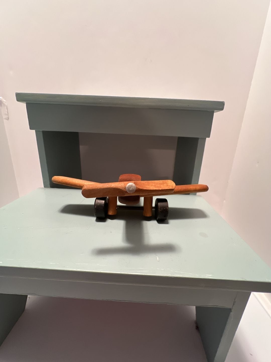 Handmade Wooden Toy Airplane Propeller Plane Rolling Toy 5