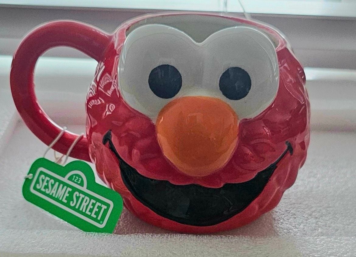 Sesame Street Elmo Ceramic Molded Face Coffee Mug New with Tags 1