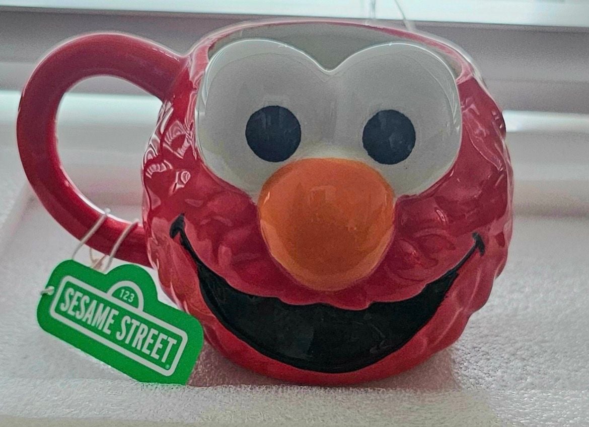 Sesame Street Elmo Ceramic Molded Face Coffee Mug New with Tags 6