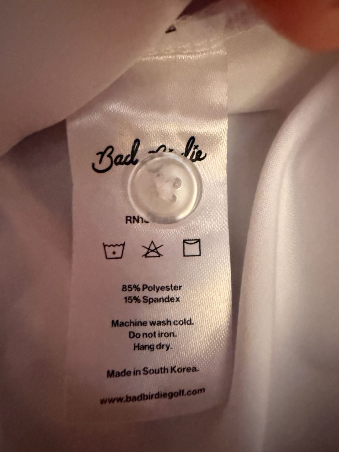 Bad Birdie Golf Polo Size XS White Blue Floral 6