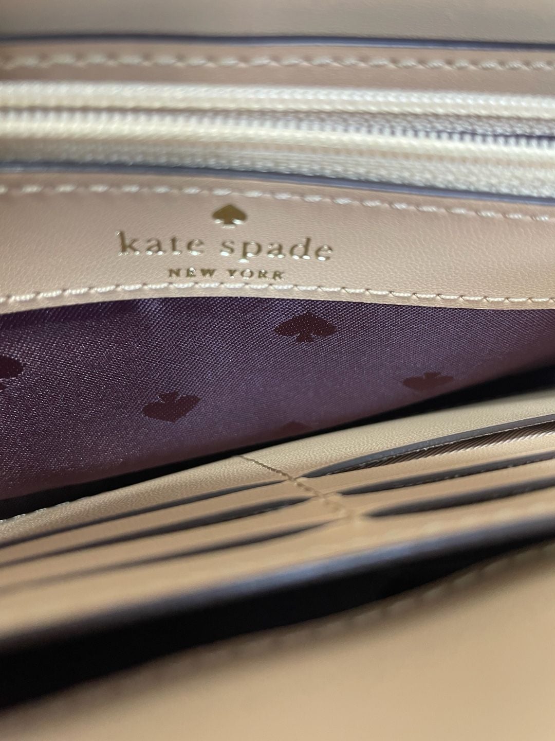 Kate Spade New York Staci Double Zip Wristlet Wallet Burgundy 7