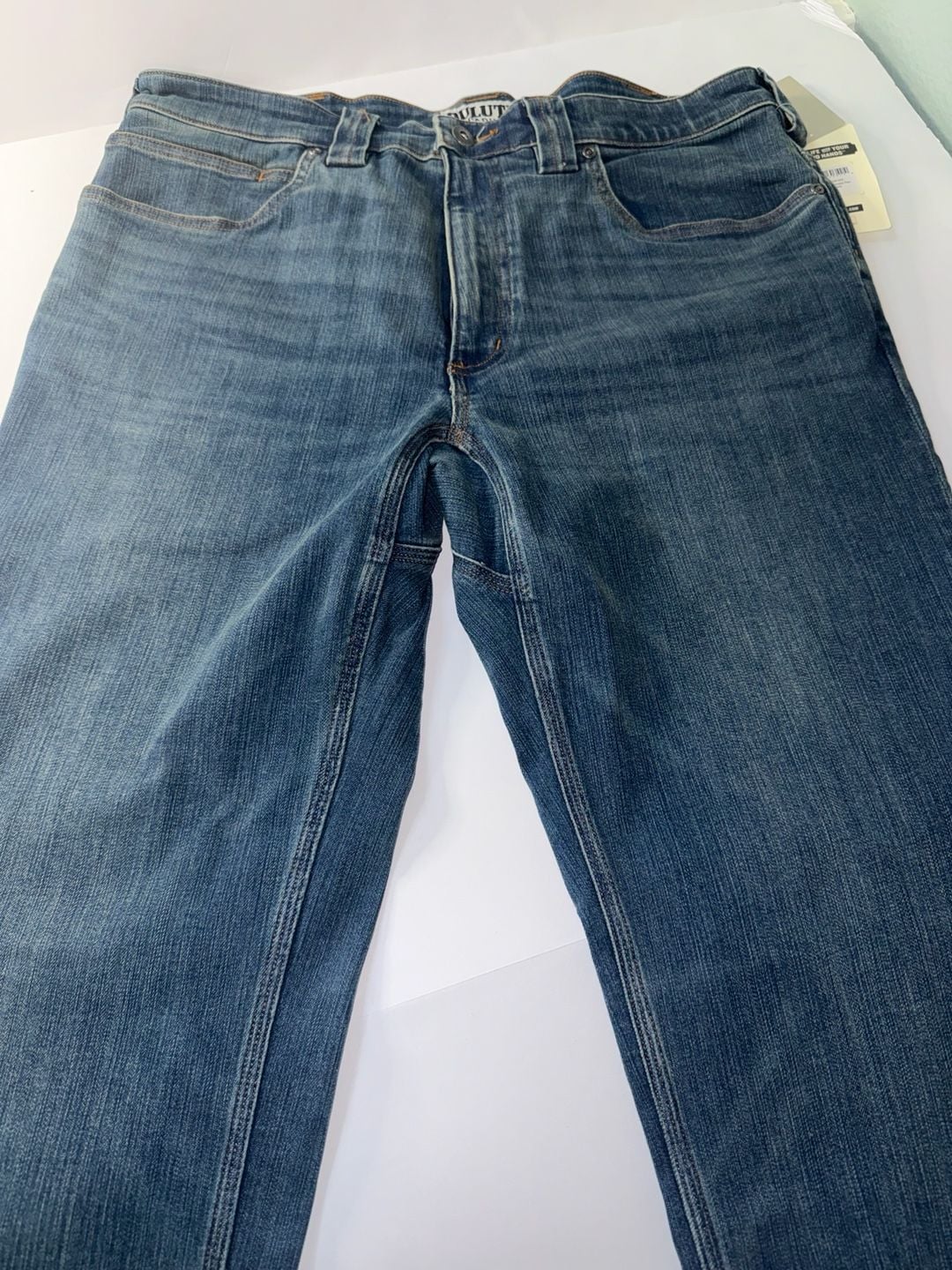 Duluth Trading Co Flex Slim Fit Jeans Size 36x34 Blue Denim 6