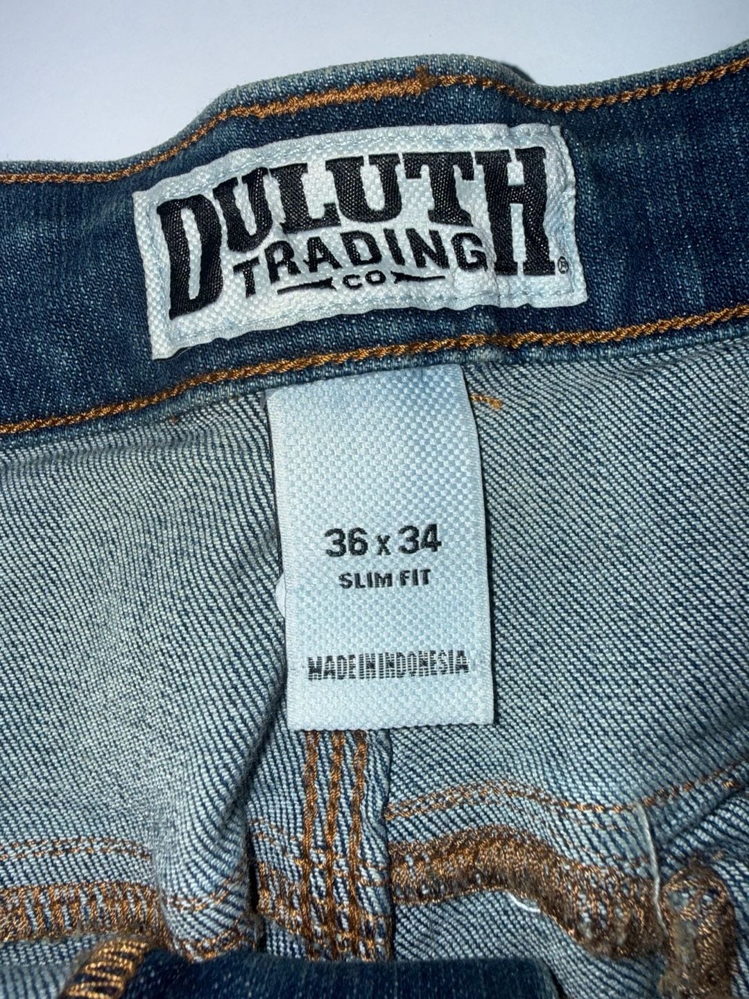 Duluth Trading Co Flex Slim Fit Jeans Size 36x34 Blue Denim 7