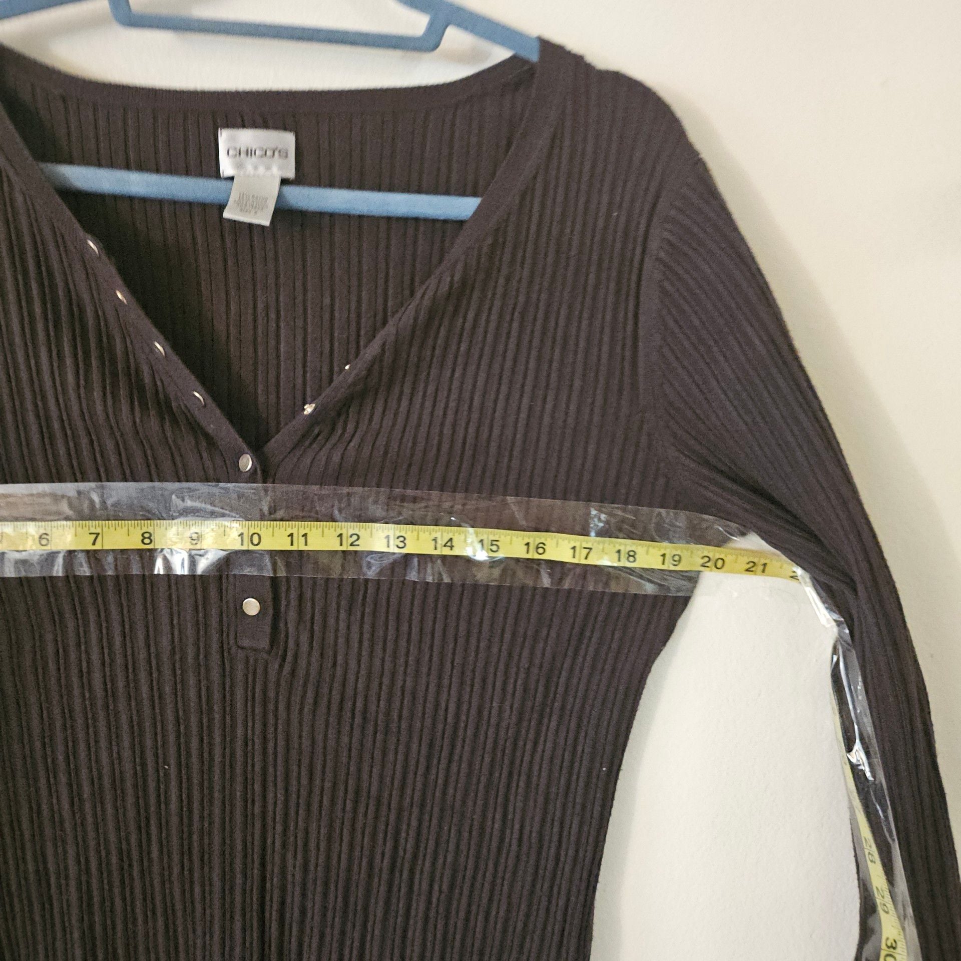 Black Long Sleeve Ribbed Shirt 289 7