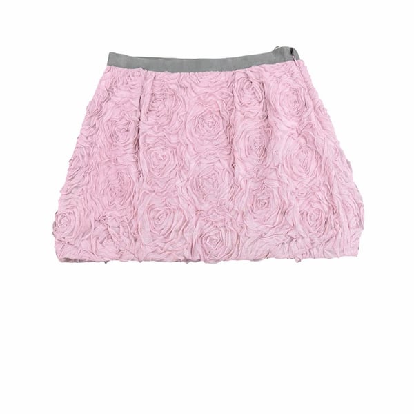 J.Crew Rosette Mini Skirt Size 4 Pink Tulle Mesh Bubble Hem
