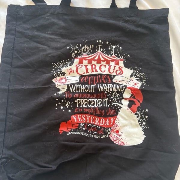 The Night Circus Tote Bag Black