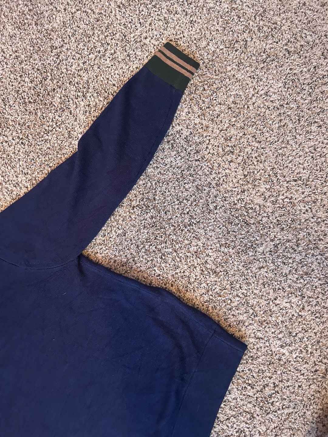 JW Anderson Uniqlo 1/4 Zip Sweater Size L Blue Wool Blend 9