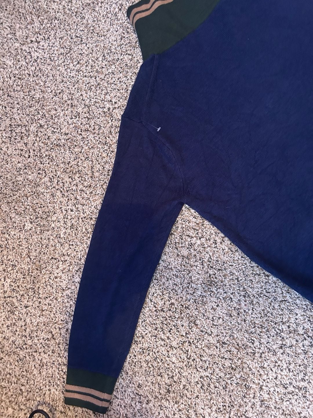 JW Anderson Uniqlo 1/4 Zip Sweater Size L Blue Wool Blend 10