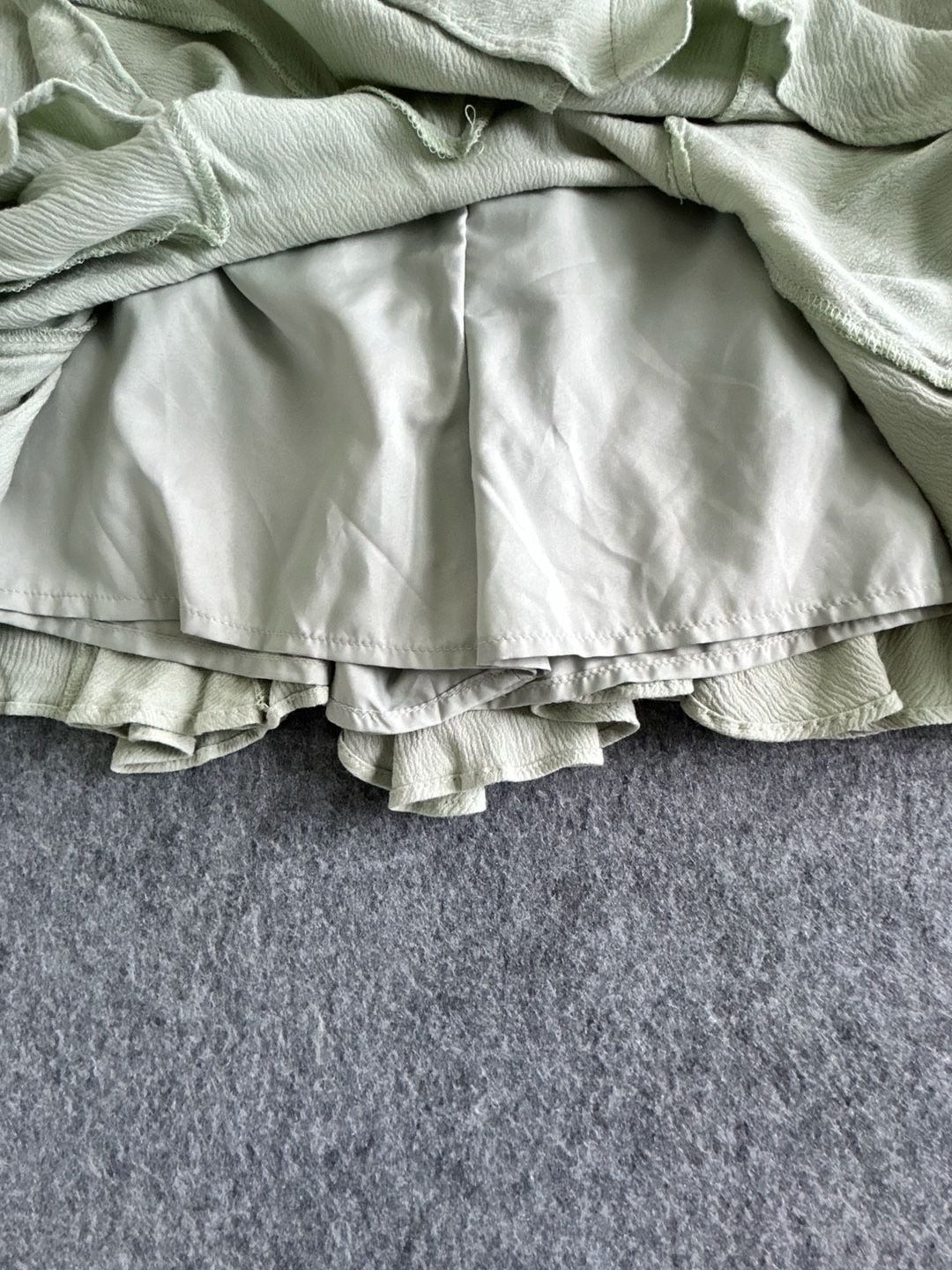 Mustard Seed Skort Size M Sage Green Pleated Mini Skirt Shorts 5