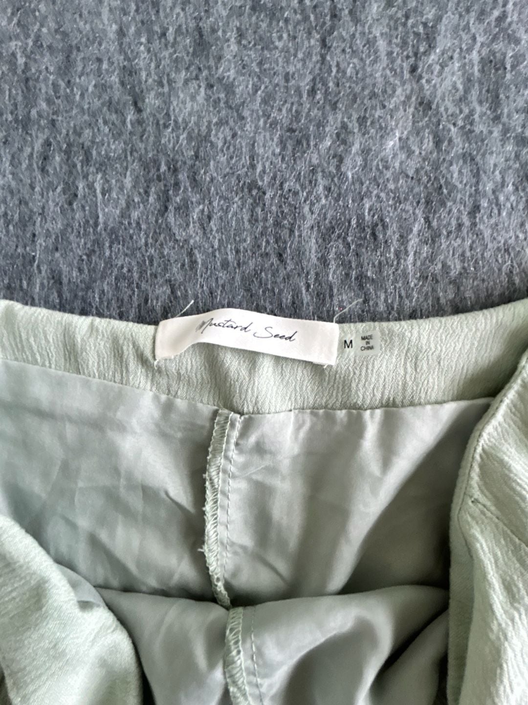 Mustard Seed Skort Size M Sage Green Pleated Mini Skirt Shorts 6