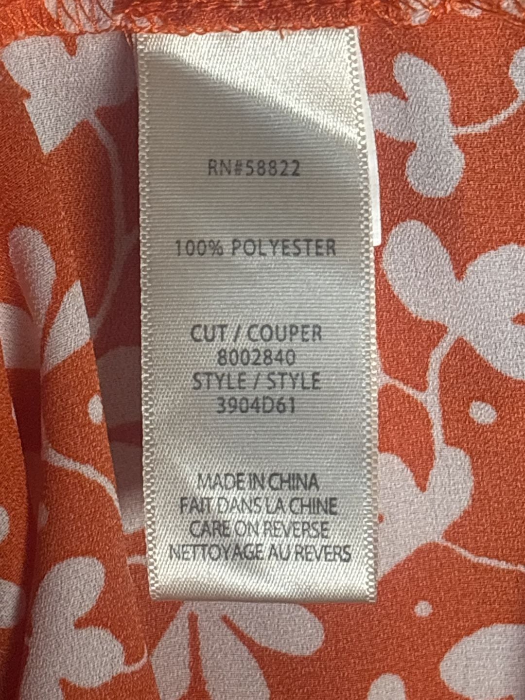 Max Studio Floral Tiered Maxi Dress Size Xs Orange White 11