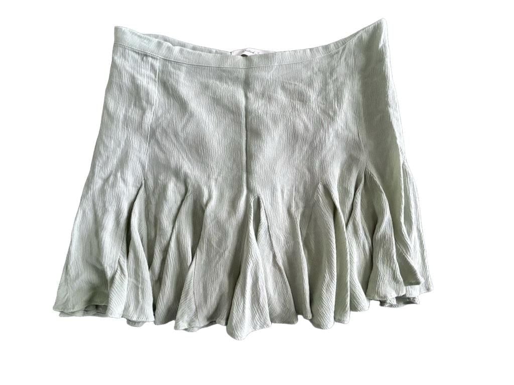 Mustard Seed Skort Size M Sage Green Pleated Mini Skirt Shorts 3