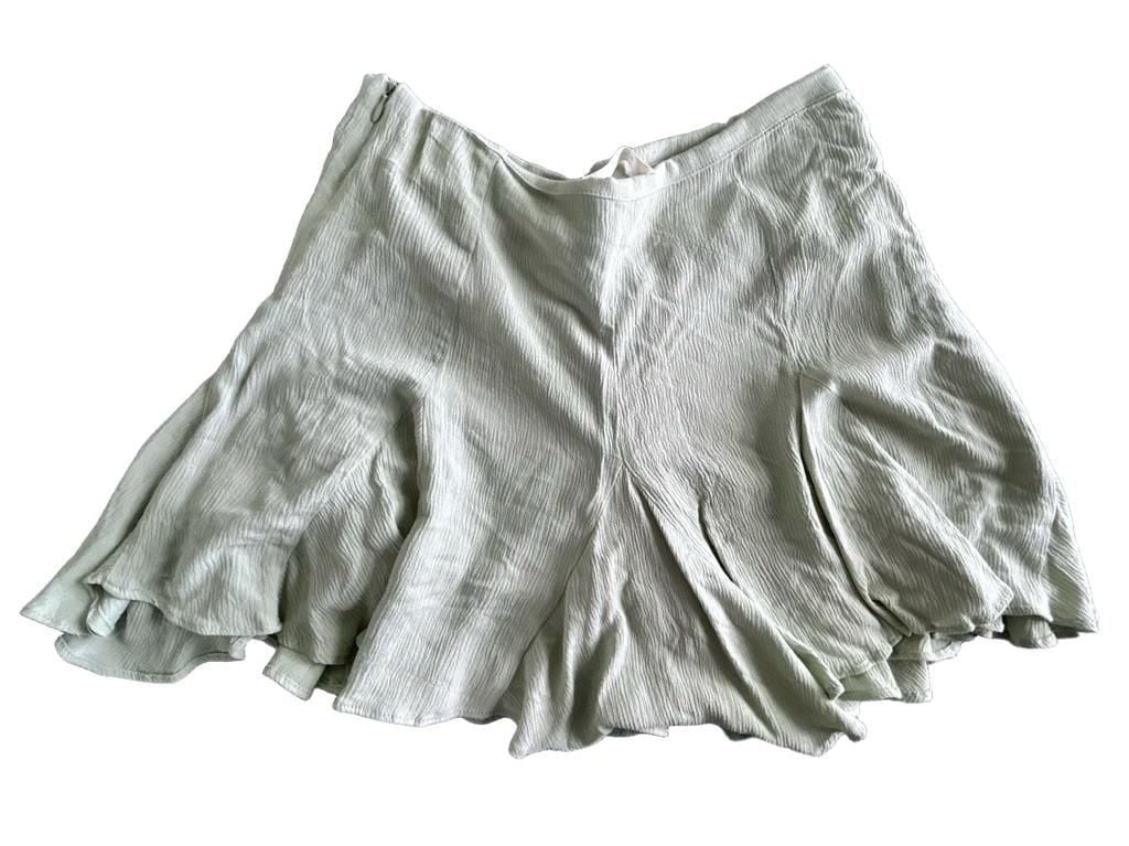 Mustard Seed Skort Size M Sage Green Pleated Mini Skirt Shorts 4