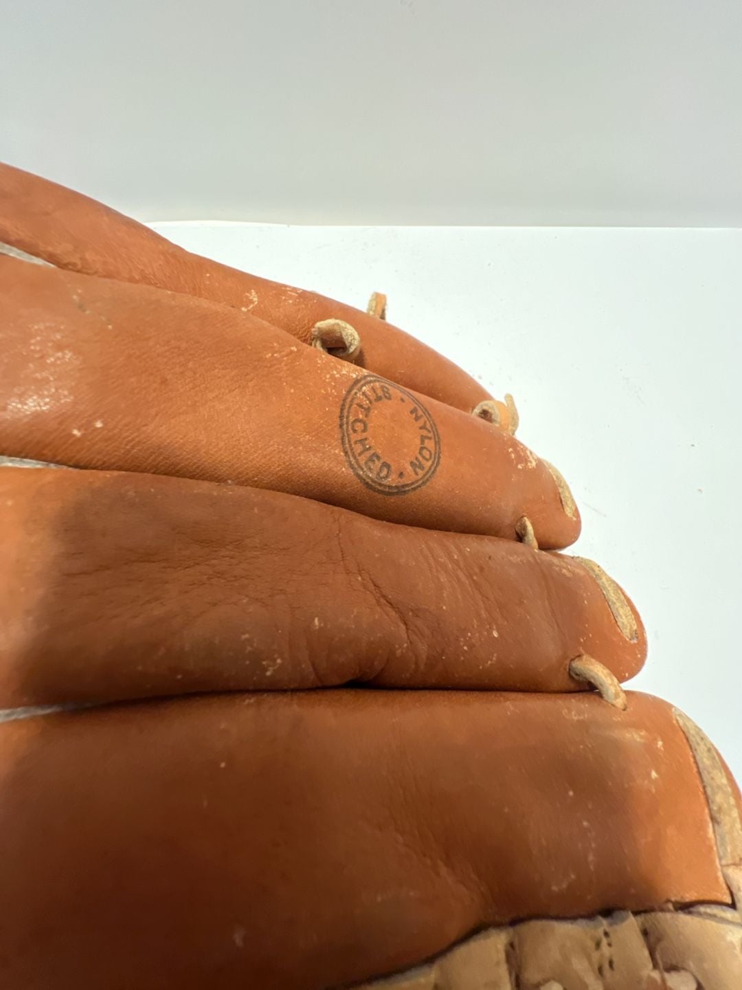 Sears Baseball Glove Top Grain Cowhide Brown Leather Vintage 3
