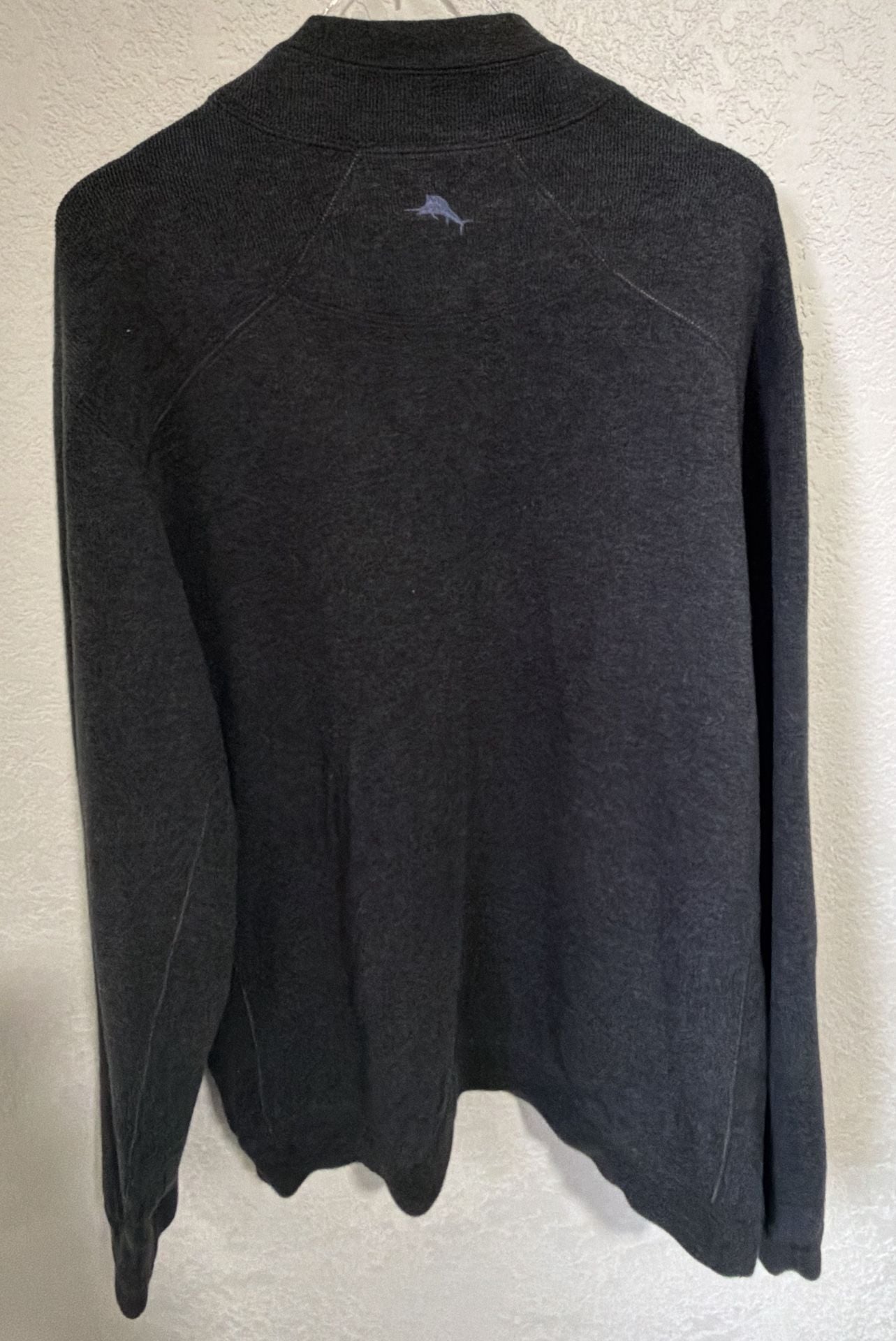 Tommy Bahama Reversible 1/4 Zip Sweater Size M Gray Cotton Pullover 4