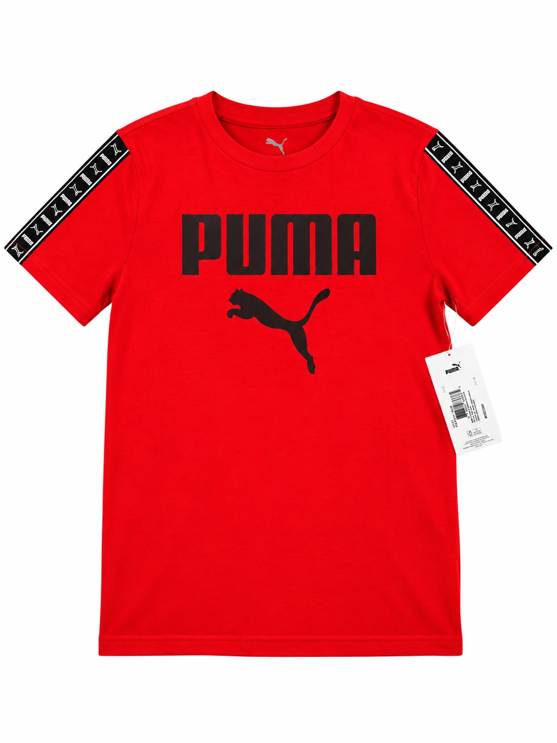 NWT Puma Outfit Size M Red T-Shirt Grey Jogger Pants 5