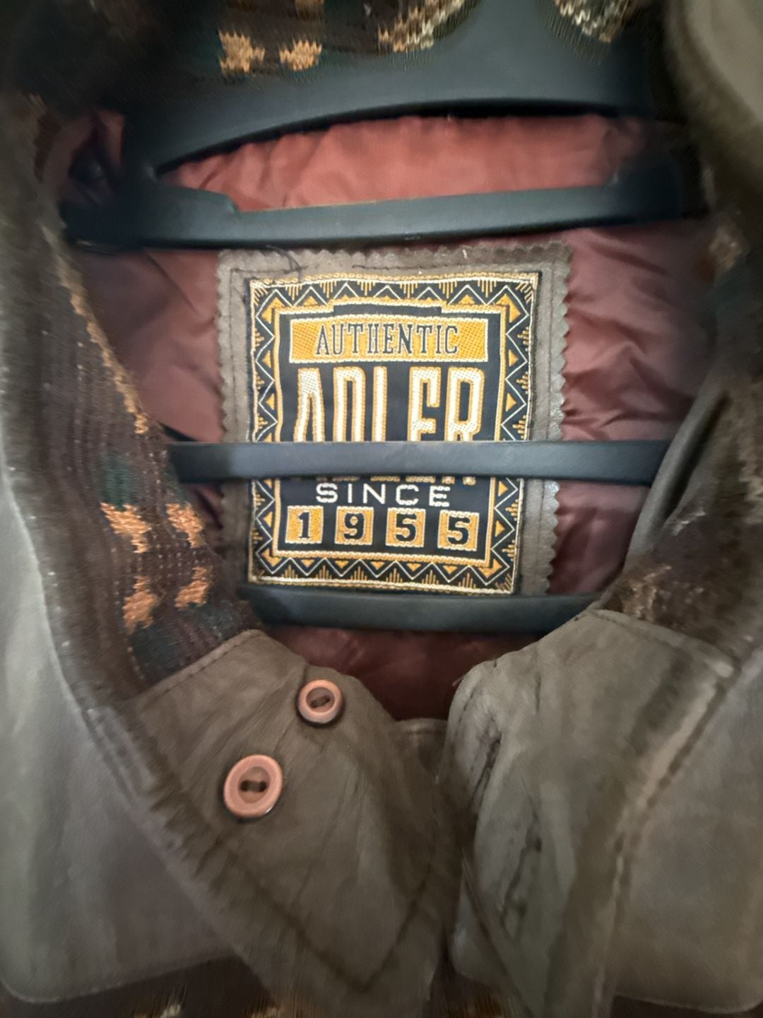 Vintage 1990s Authentic Adler Leather Southwestern Bomber Jacket 3