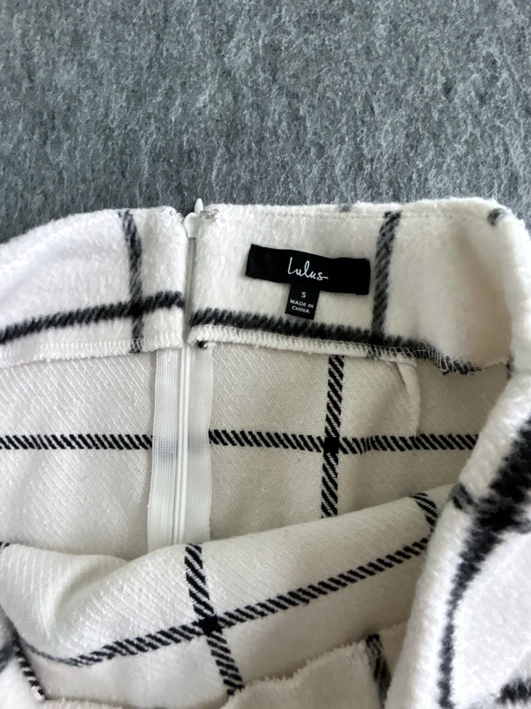 Lulus Spence Ivory Plaid Mini Skirt Size S 5
