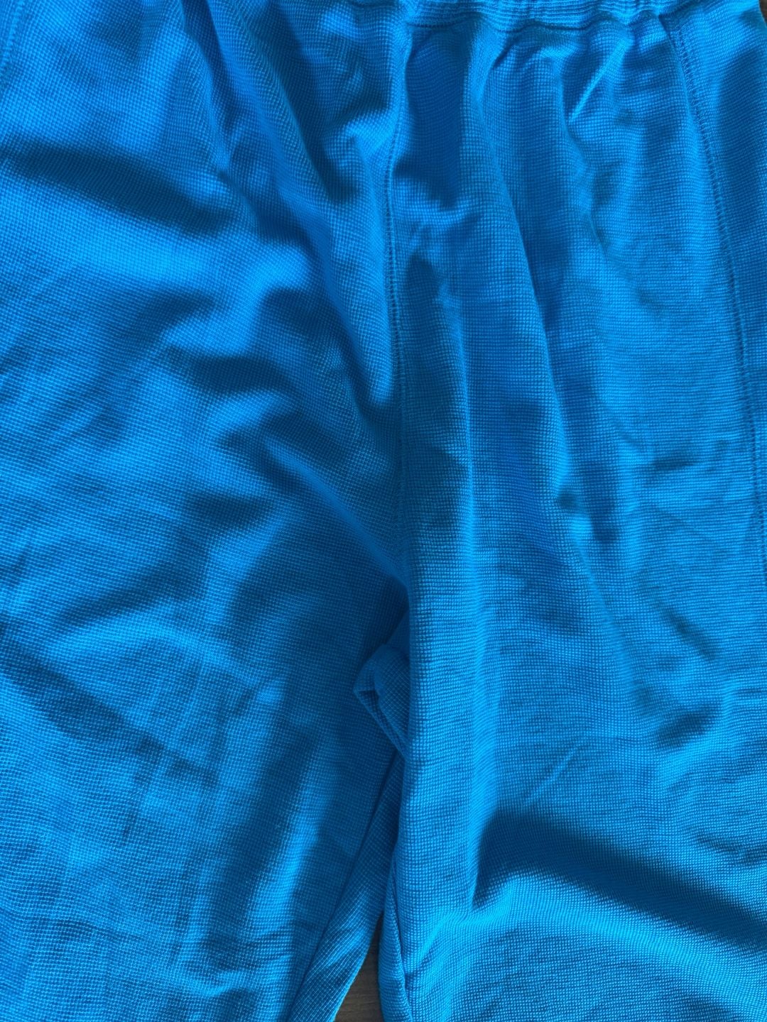 Jeffrey Banks Lounge Pants Blue Thermal Waffle Knit Elastic Waist 4