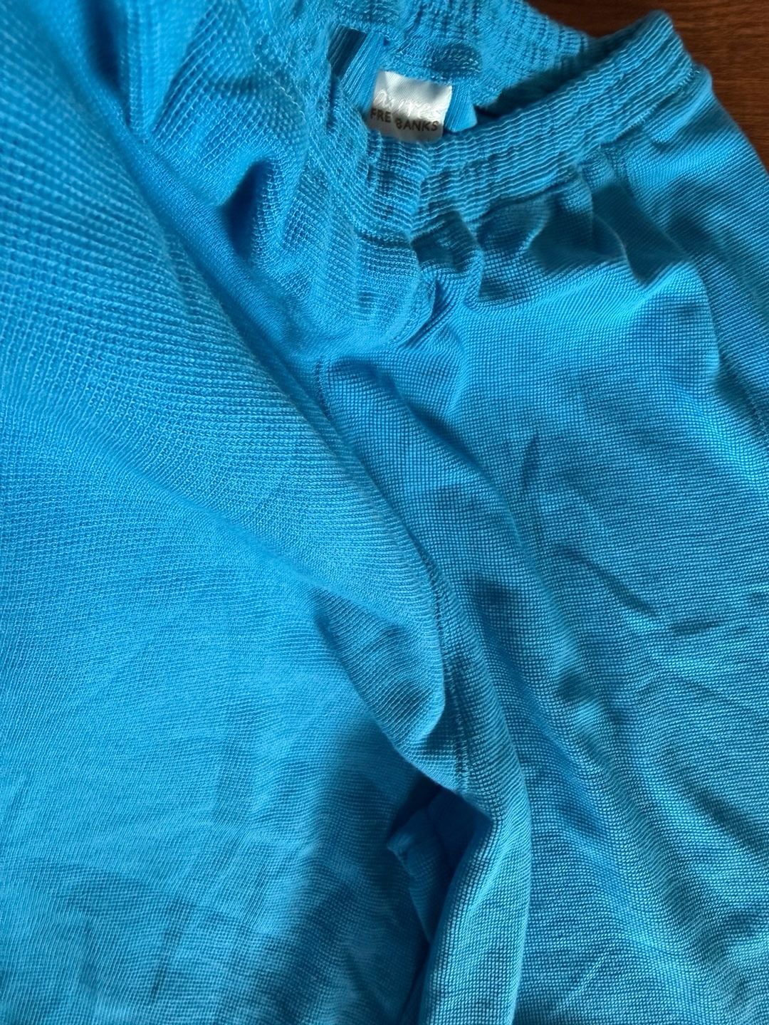 Jeffrey Banks Lounge Pants Blue Thermal Waffle Knit Elastic Waist 5