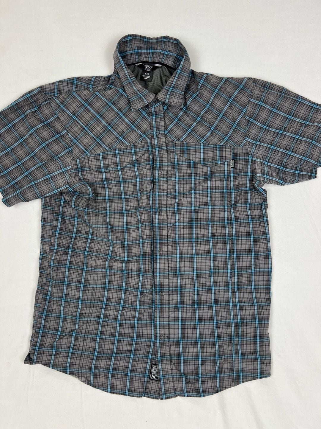 Outdoor Research Plaid Hiking Shirt Size L/G 12