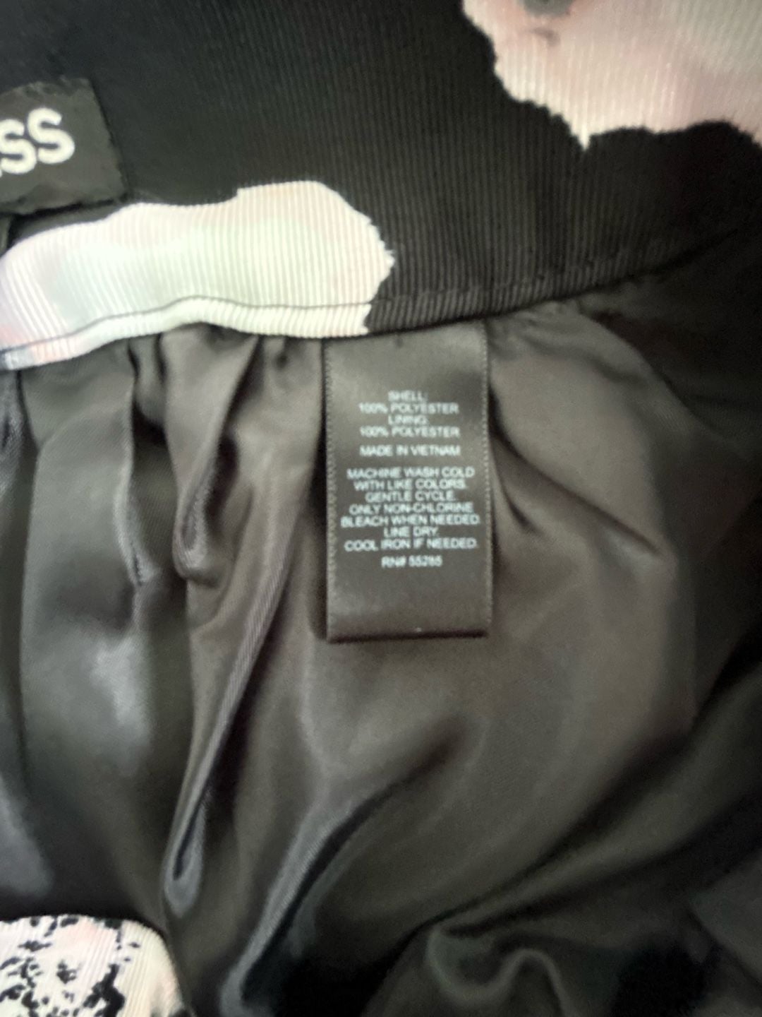 Express Floral Mini Skirt Size 2 Black White 6