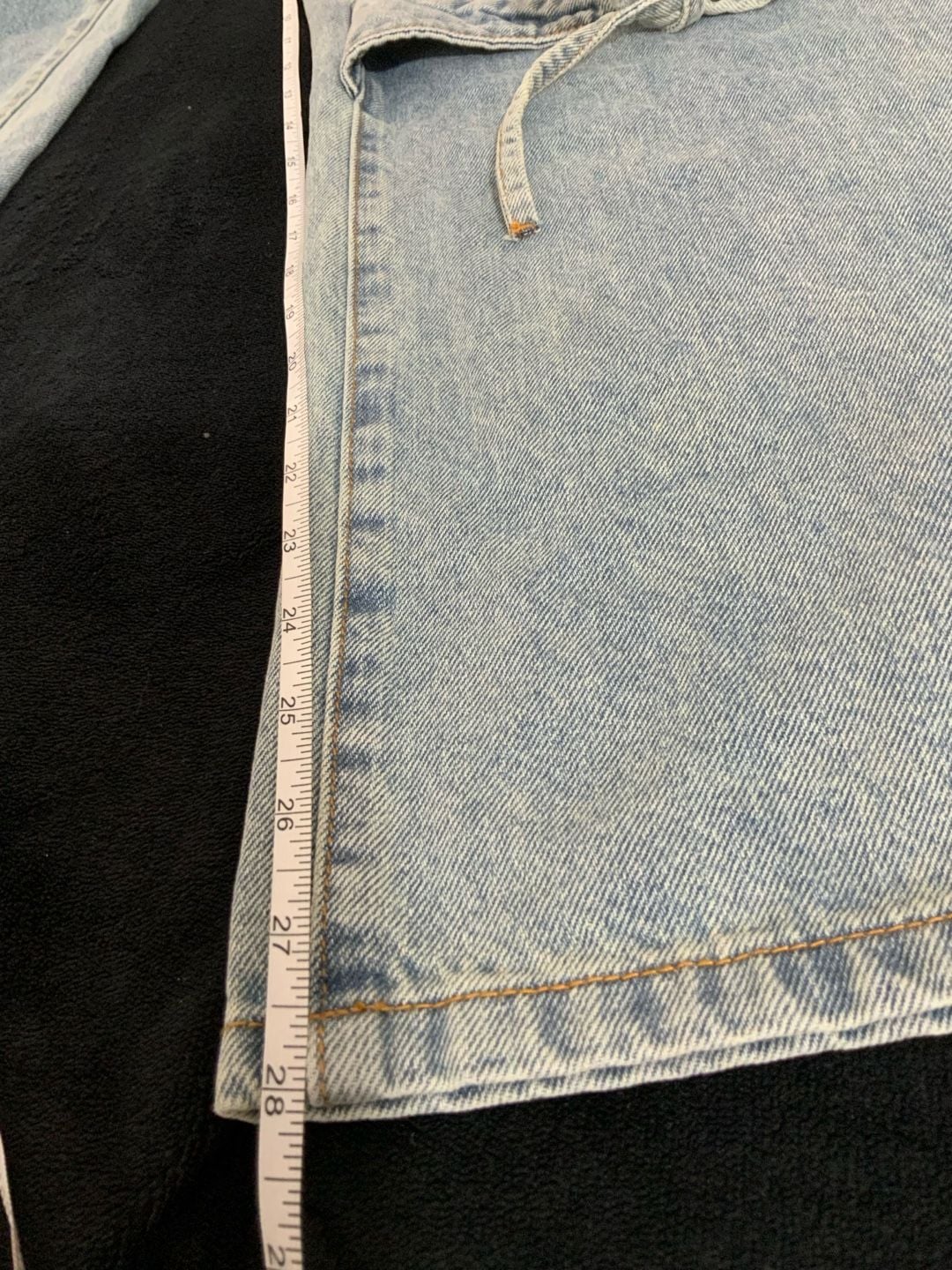 Cider Denim Bowknot Overalls Wide Leg Bow Tie Jean Jumpsuit Light Wash size XS 8