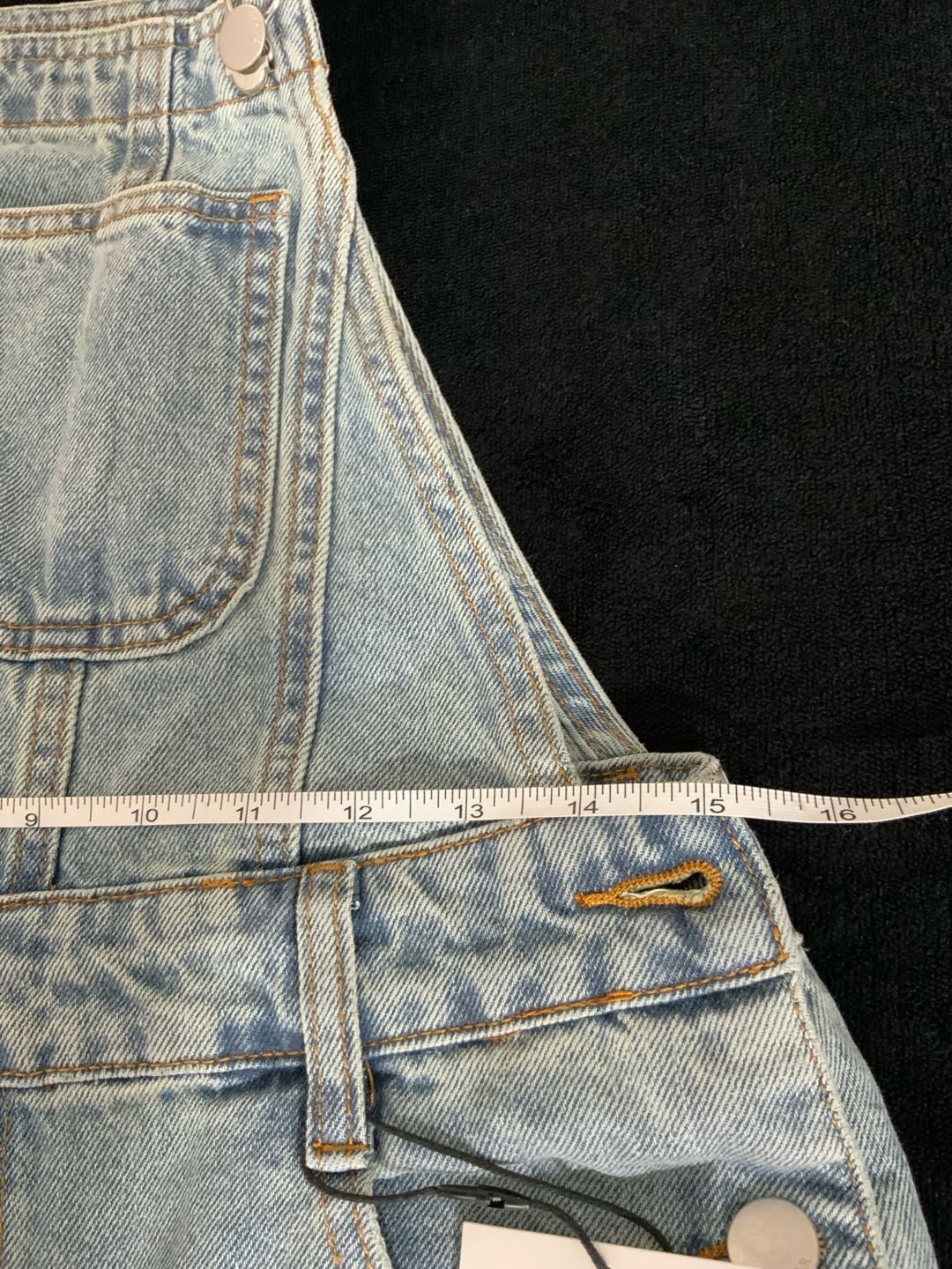 Cider Denim Bowknot Overalls Wide Leg Bow Tie Jean Jumpsuit Light Wash size XS 9