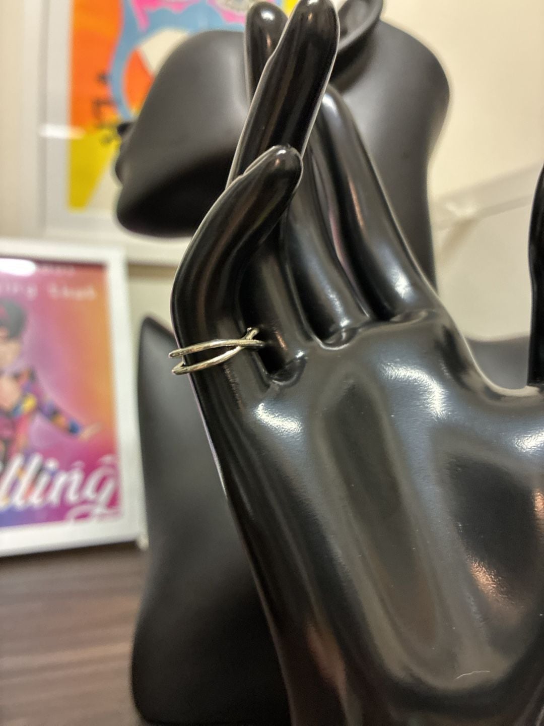 Vintage Y2K Sterling Silver Crossover X Band Ring 3
