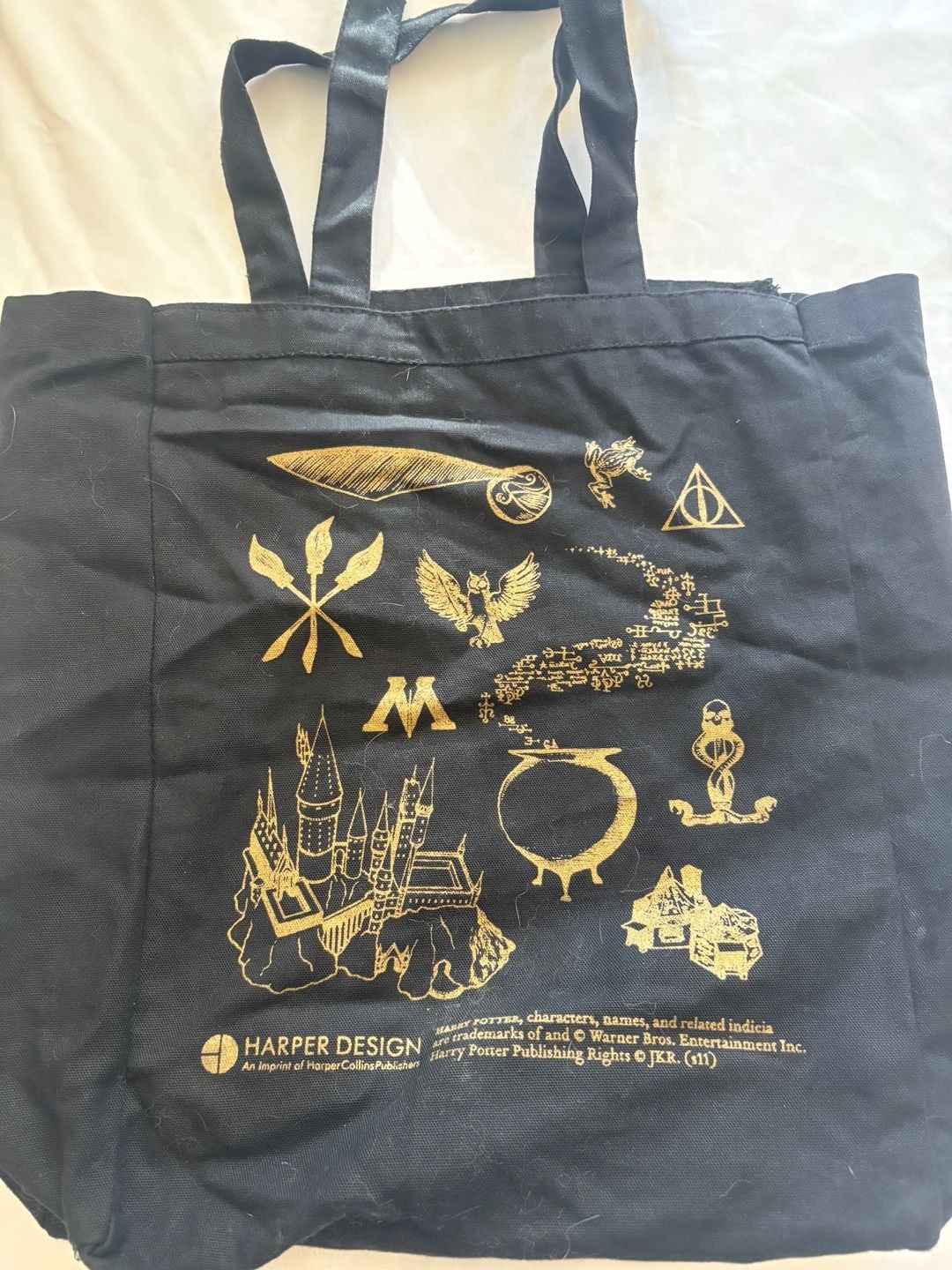 Harper Design Harry Potter Page To Screen Black Tote Bag 1