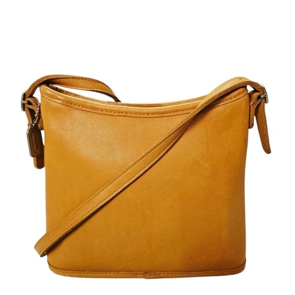 Vintage Coach Legacy 1990 Bucket Bag Crossbody British Tan Brown Leather 9062