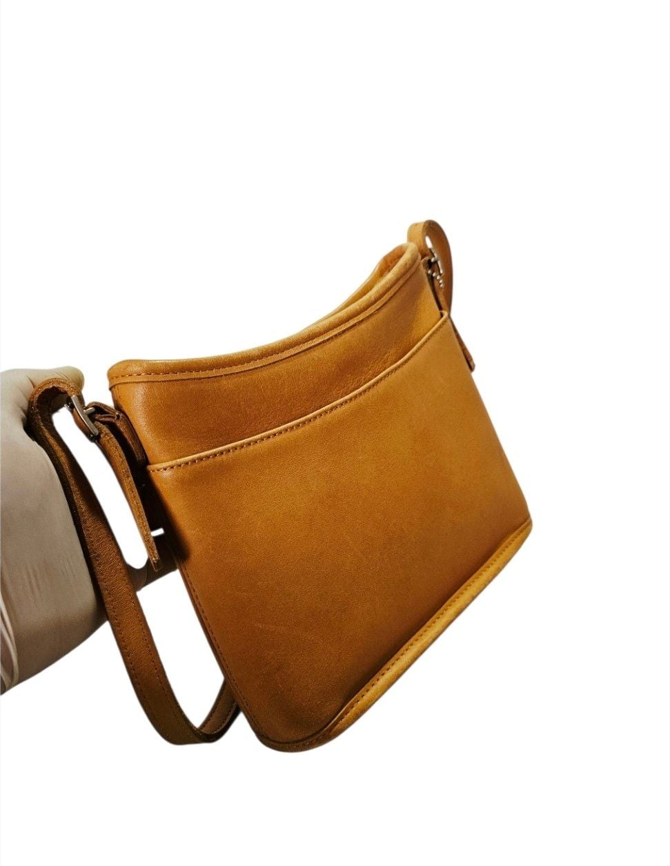 Vintage Coach Legacy 1990 Bucket Bag Crossbody British Tan Brown Leather 9062 14